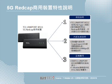 T-Mobile US推出5G Redcap商用装置，提升5G整体渗透率