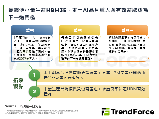长鑫传小量生产HBM3E，本土