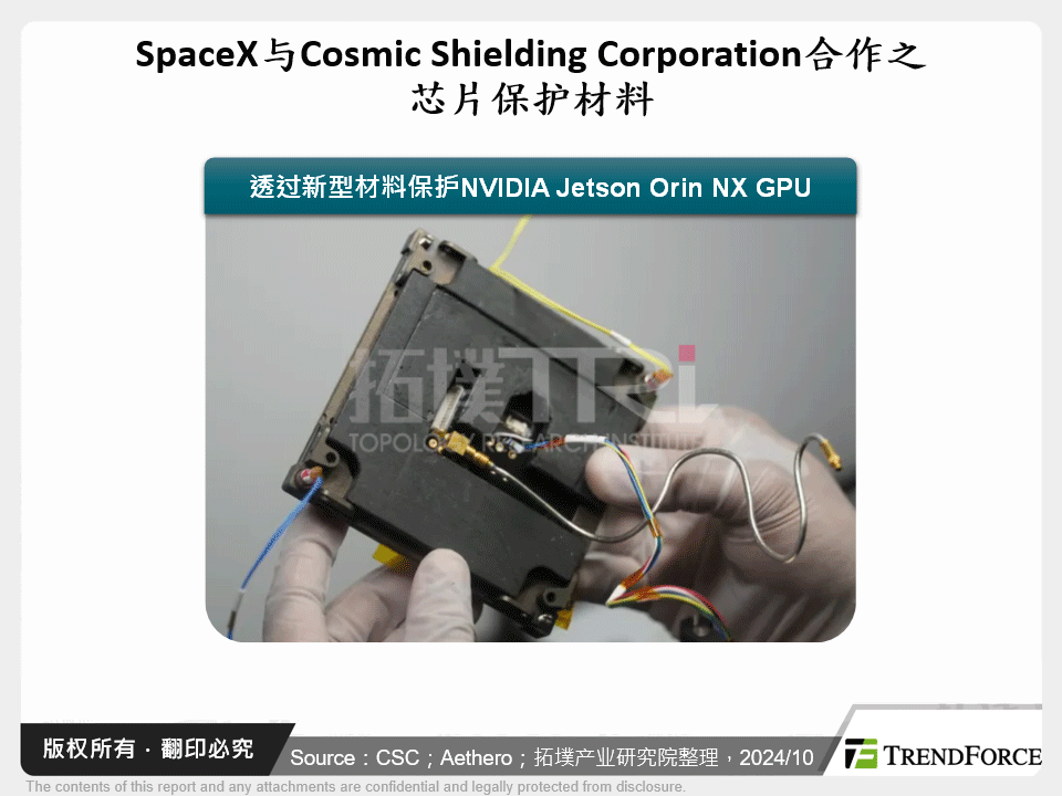 SpaceX与Cosmic Shielding Corporation合作之晶片保护材料