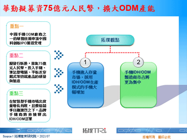 华勤拟募资75亿元人民币，扩大ODM产能